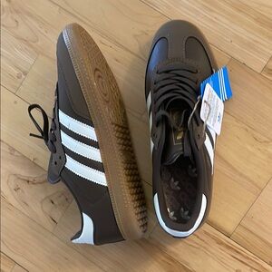 Adidas Brown and White Sneakers